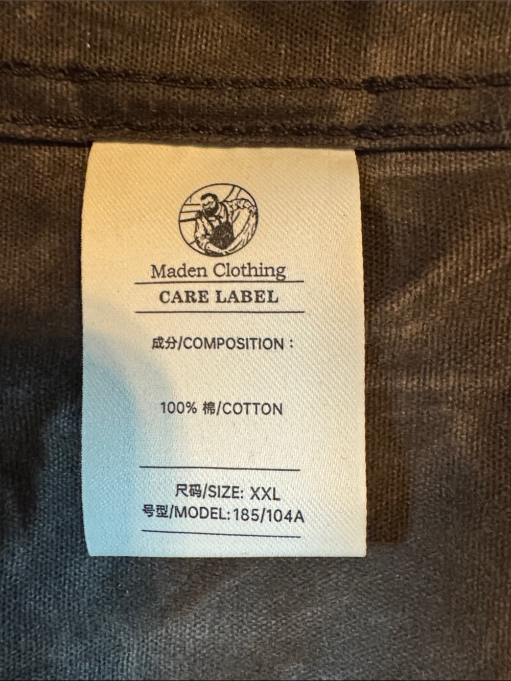 Maden Waxed Canvas Utility Jacket in Brown - Picture 3 of 4